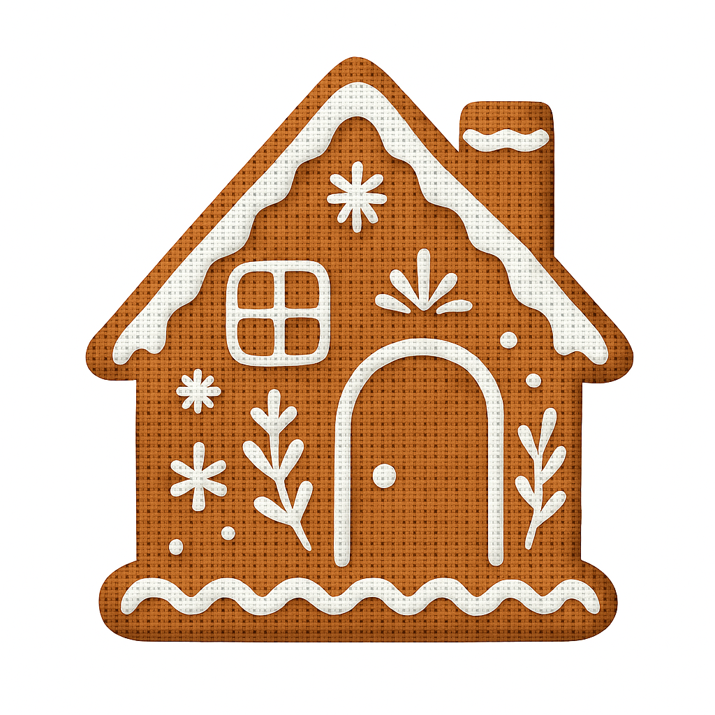 Gingerbread House Ornament Canvas