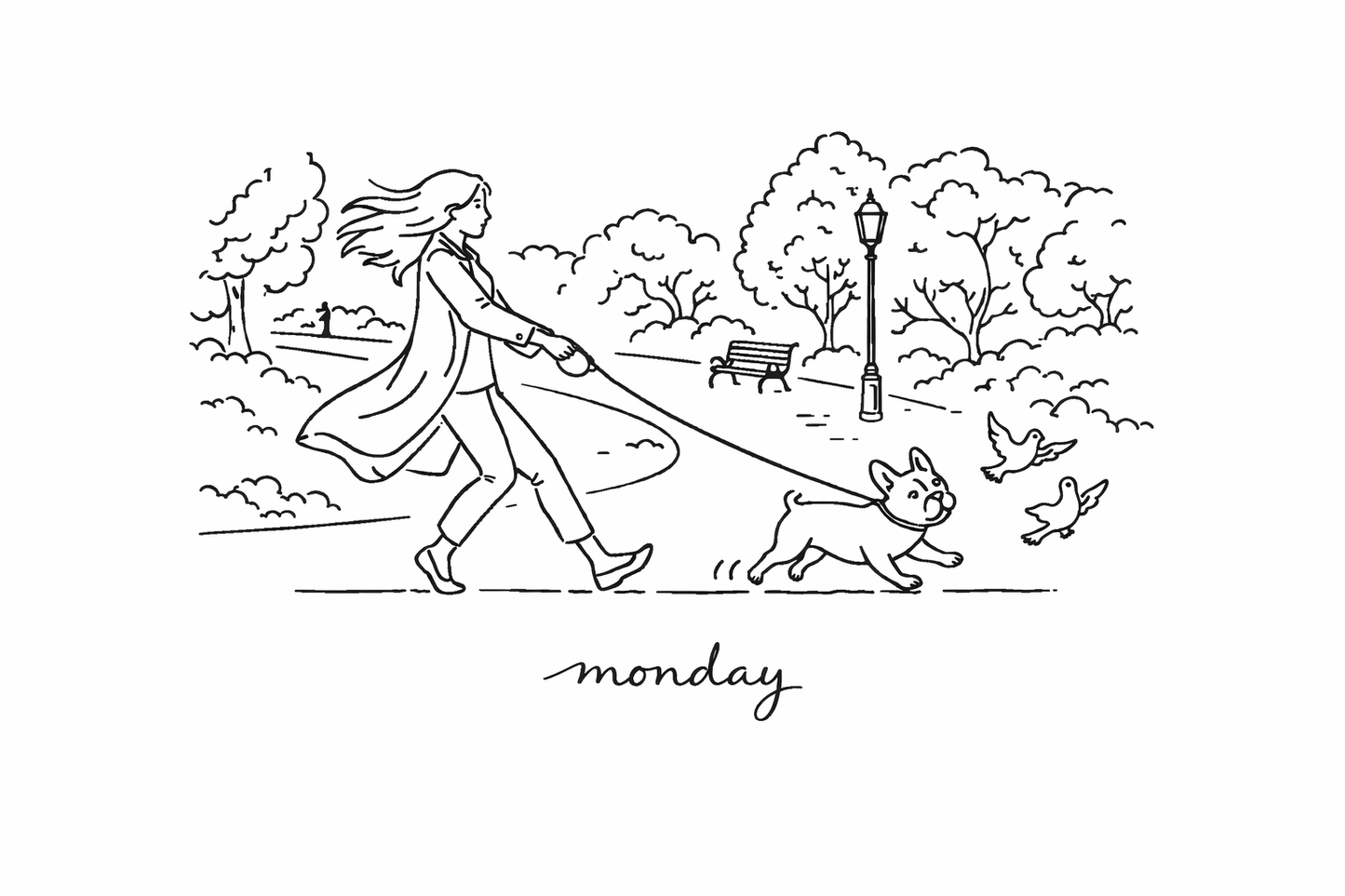 NYC Monday Tea Towel Embroidery Pattern Download