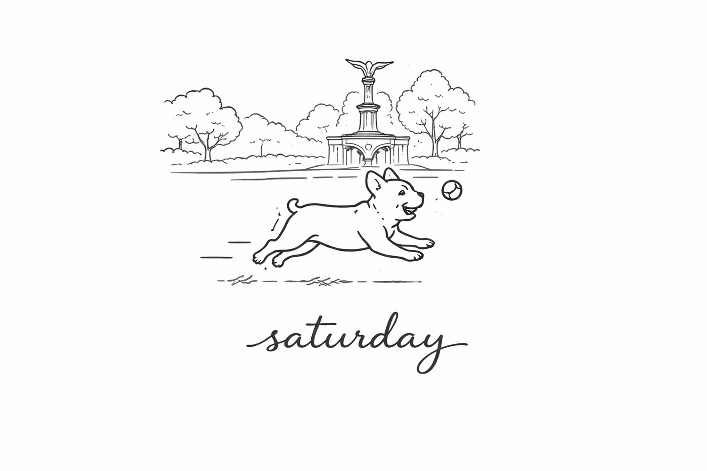 NYC Saturday Tea Towel Embroidery Pattern (PDF)