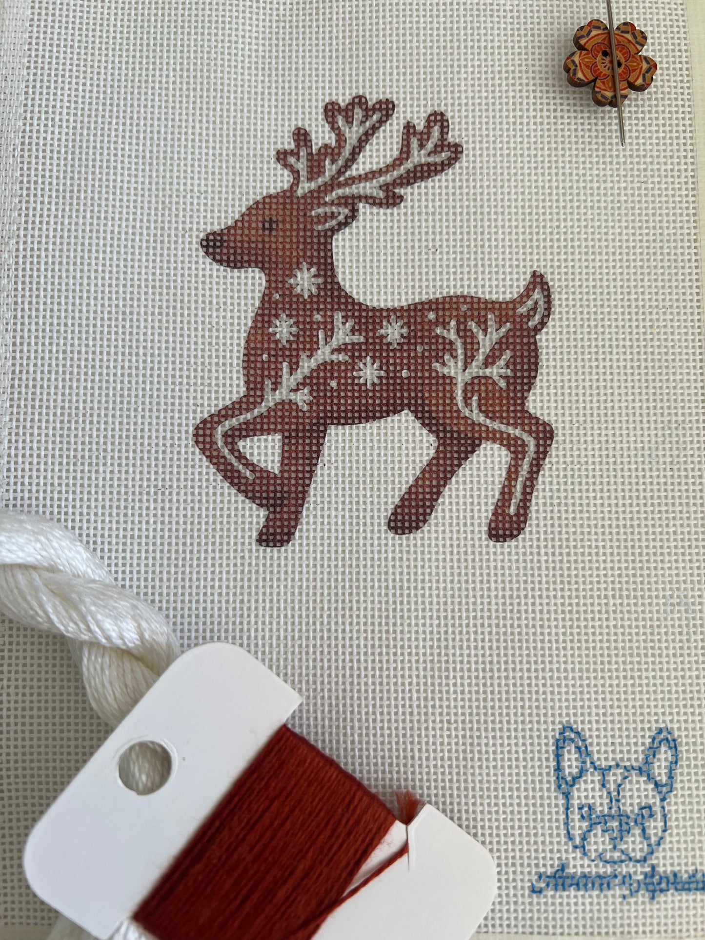 Gingerbread Reindeer Ornament Canvas